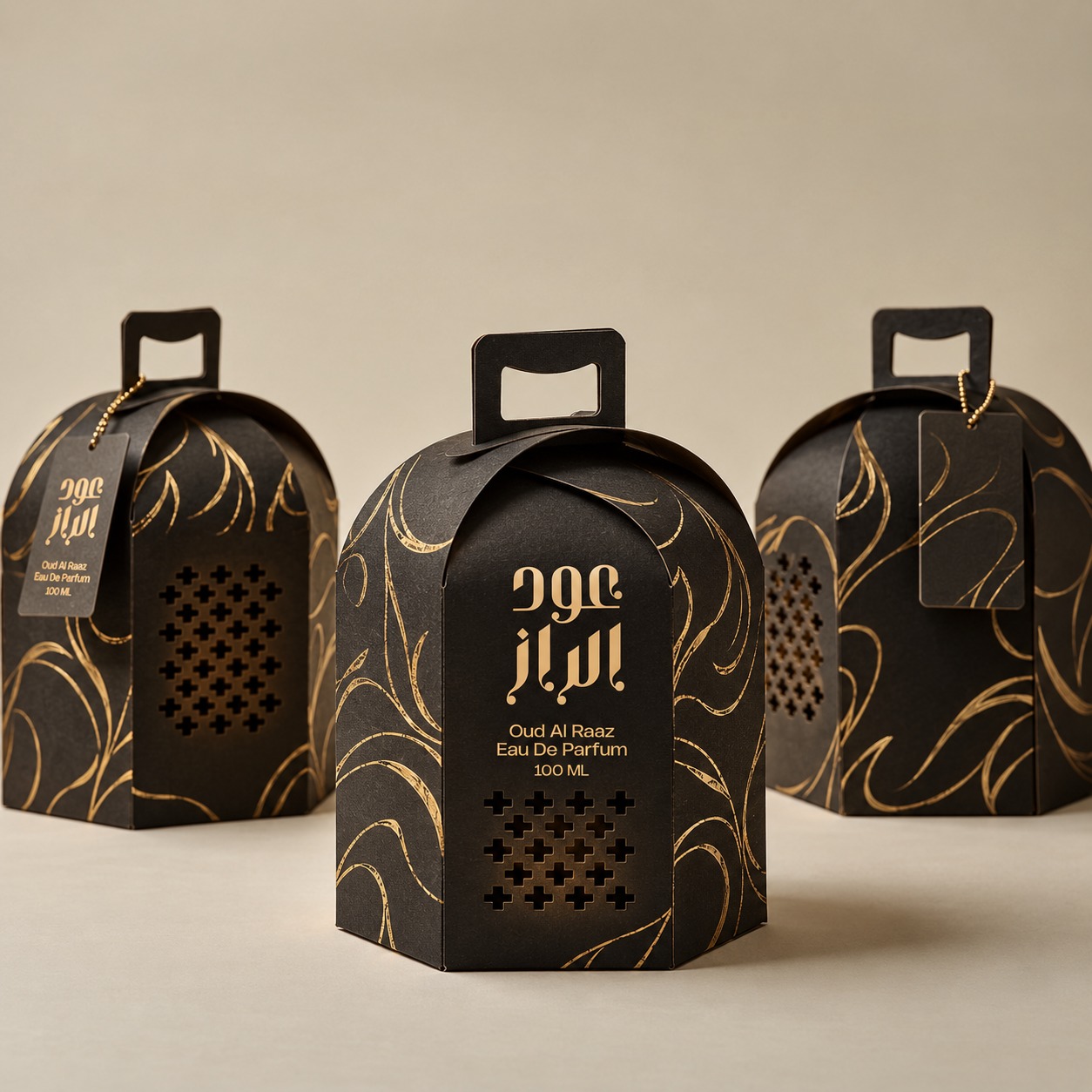 Creative Packaging For Oud Al Raaz, branding by Muhammed Razal
